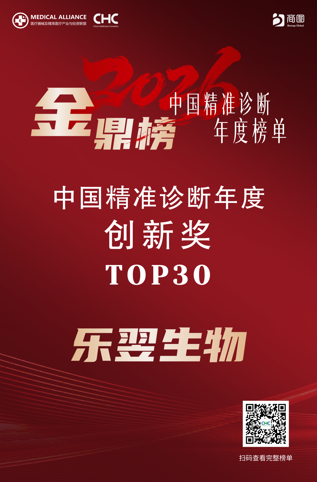 载誉前行丨乐翌生物荣登2026金鼎榜·中国精准诊断年度榜单