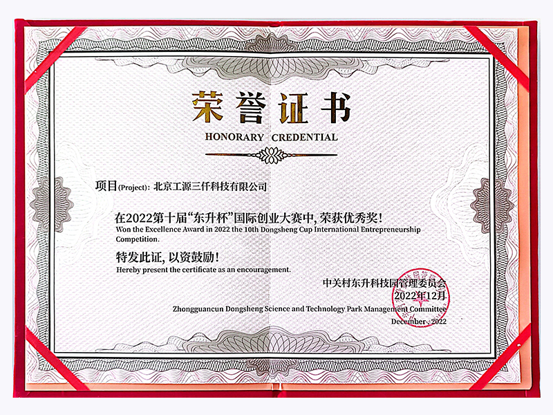 Dongsheng Cup Excellence Award