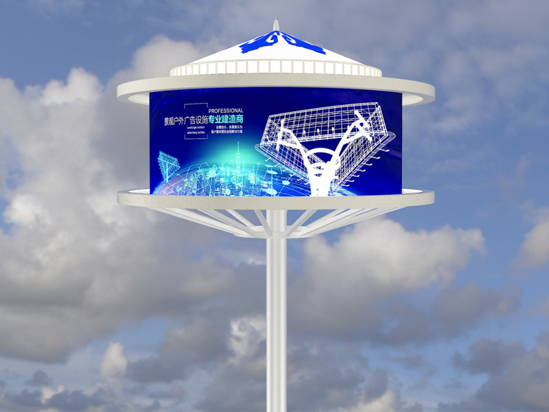 蒙古包元素戶外景觀廣告牌