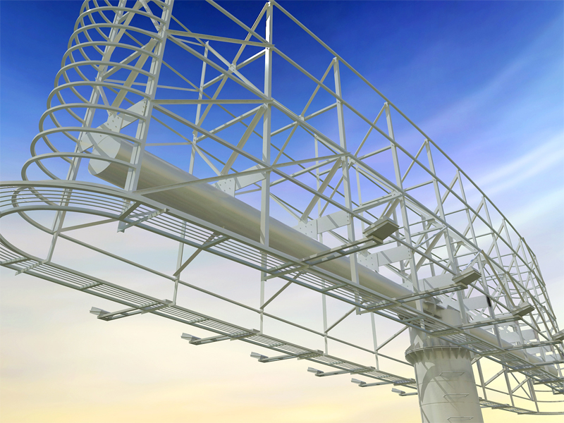 裝配結(jié)構(gòu)雙面外弧形大型廣告牌