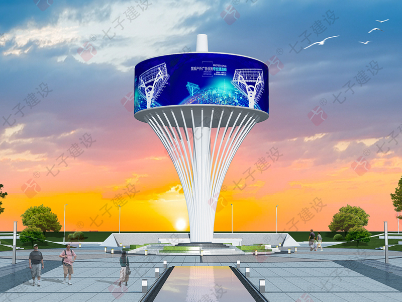 圓形景觀廣告牌