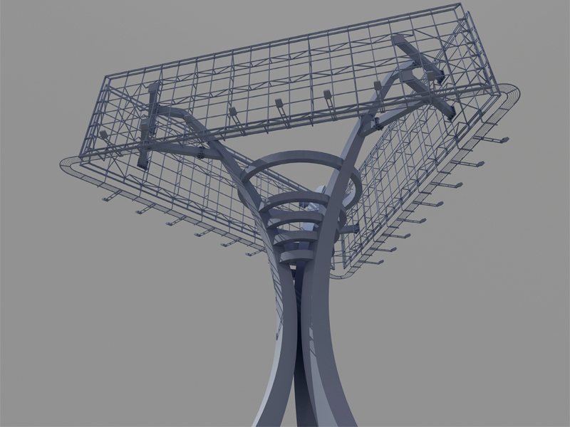 異形廂式鋼結(jié)構(gòu)景觀廣告牌