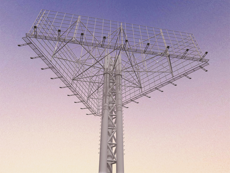 管桁架結(jié)構(gòu)三面廣告牌