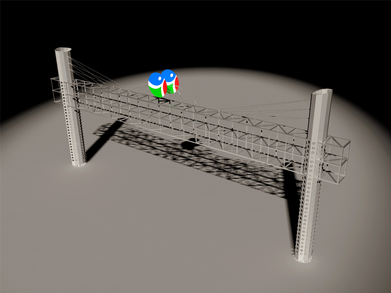 桁架結(jié)構(gòu)跨路龍門廣告牌