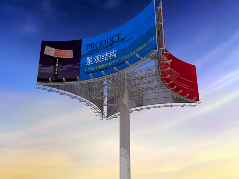 四面內(nèi)弧立柱廣告牌，立柱廣告-27