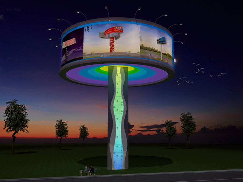 圓形亮化景觀廣告牌，景觀LED廣告牌-33