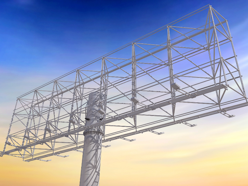 雙面網(wǎng)架結(jié)構(gòu)組裝廣告牌