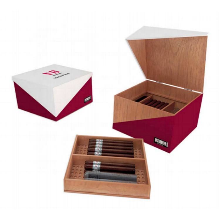 Commercial  Desktop Countertop Racks Wood Cigar Display Humidor Case