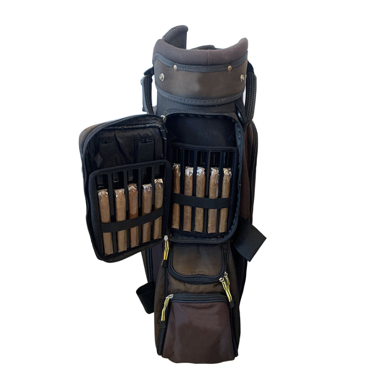 Multi-functional Travel Cigar Golf Cart Bag  with 12 Cigar Pouch Pockets