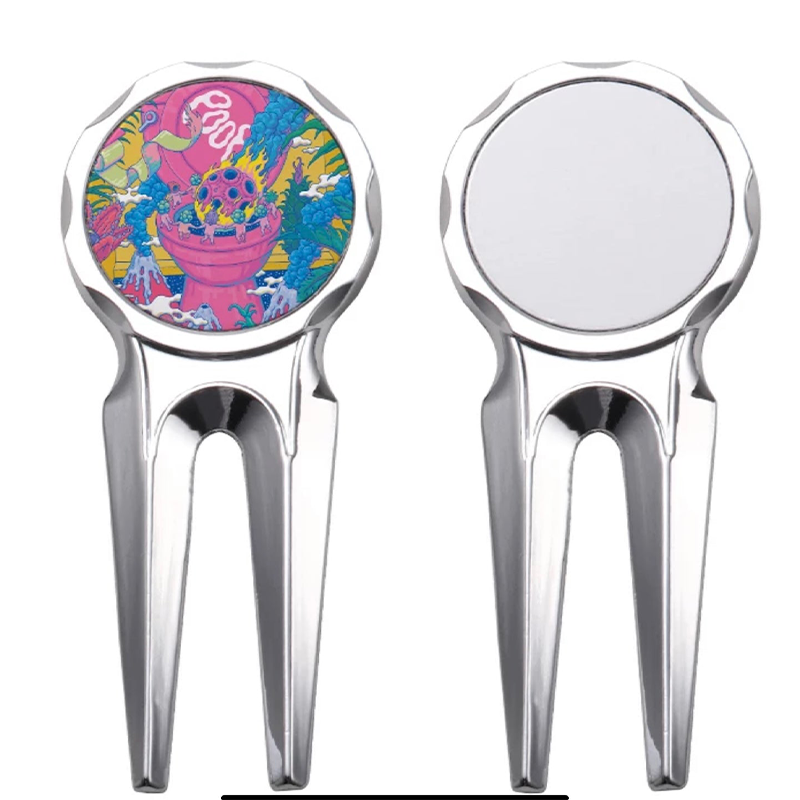 Sublimation Blank Golf Ball Marker Metal Golf Divot Tool