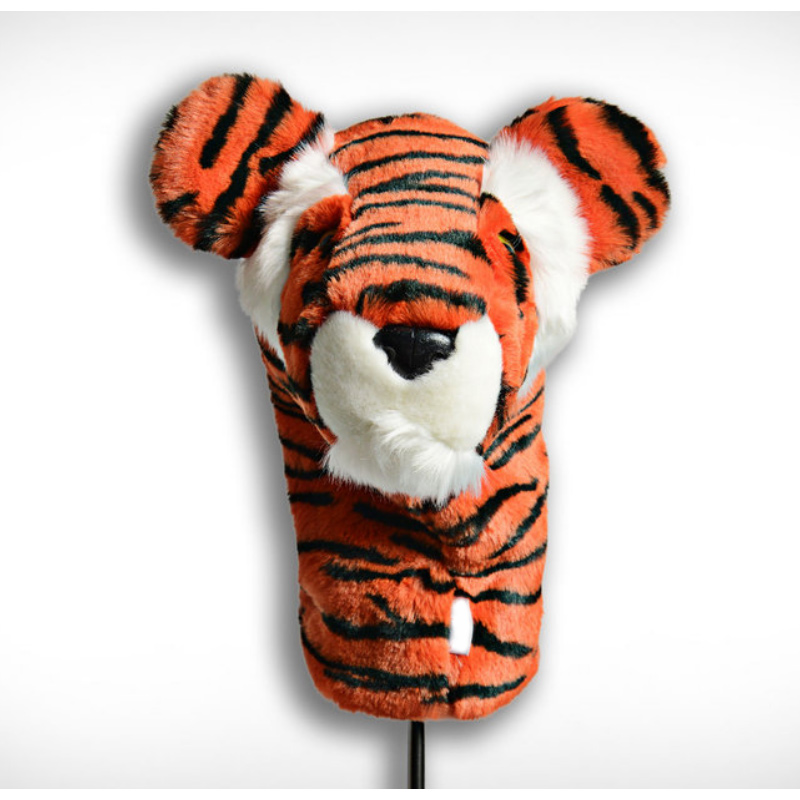 Soft Plush Tiger Style Golf Driver Club Head Cover