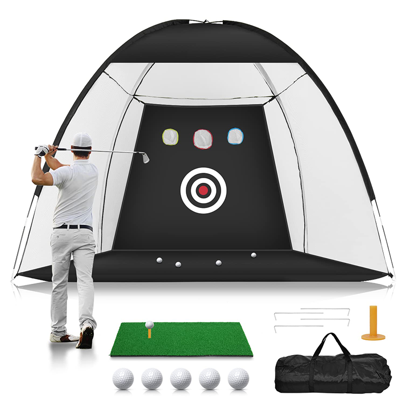 10x7ft Training Golf Practice Hitting Chipping Net Set with Mat