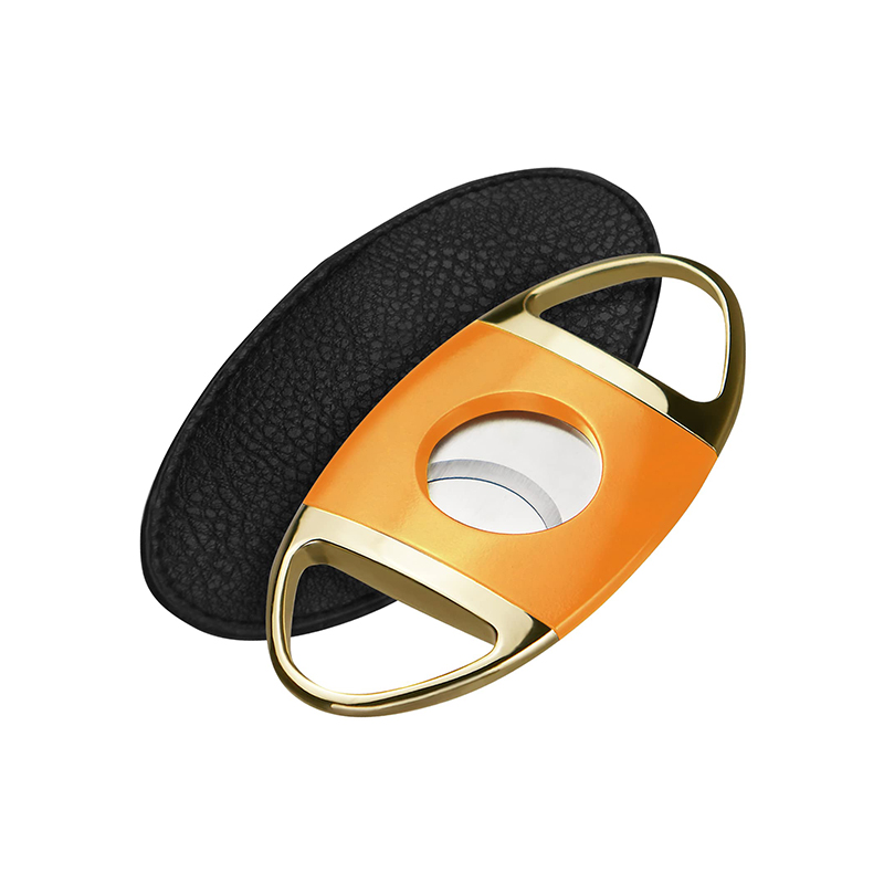 Stainless Steel Cigar Cutter with leater pouch set