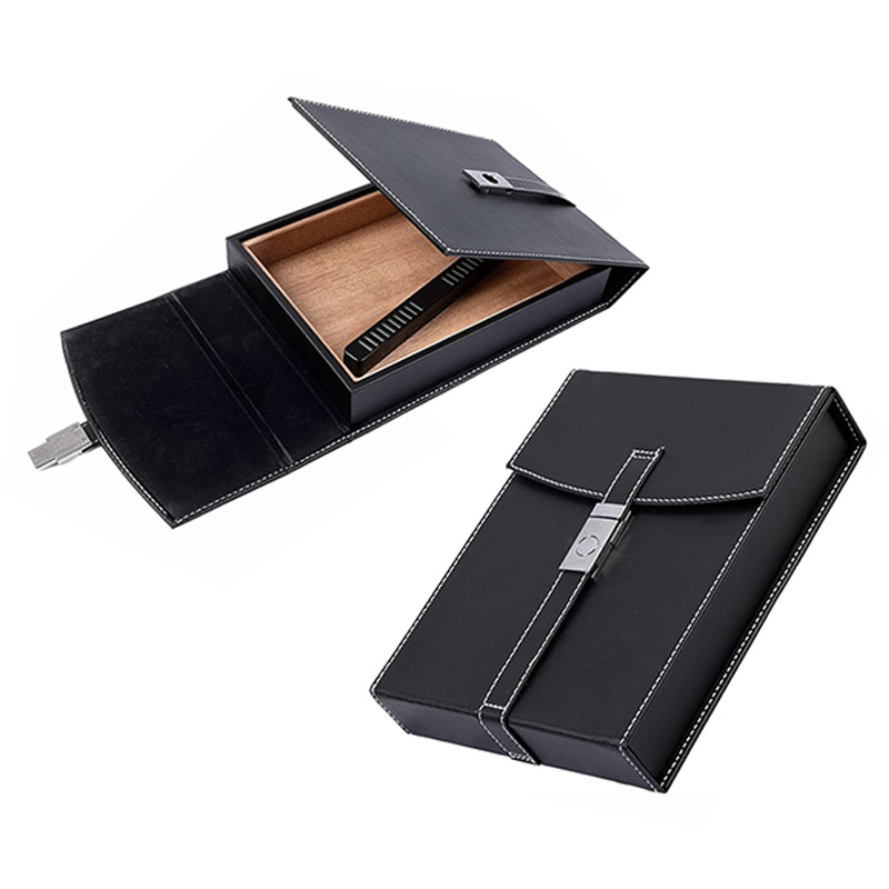 Leather Travel Cigar Case for 10 Cigars