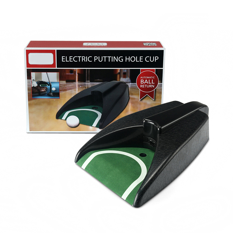 Golf Automatic Putting Cup Return Ball Training Putter Portable Green Mat