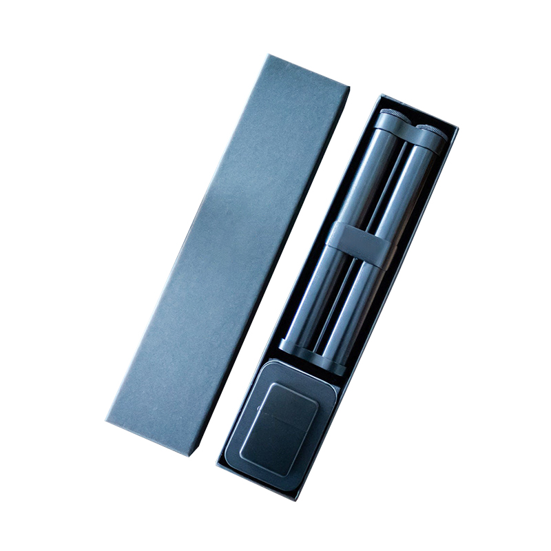 Metal Double Cigar Tube Gift Set with Lighter Cutter