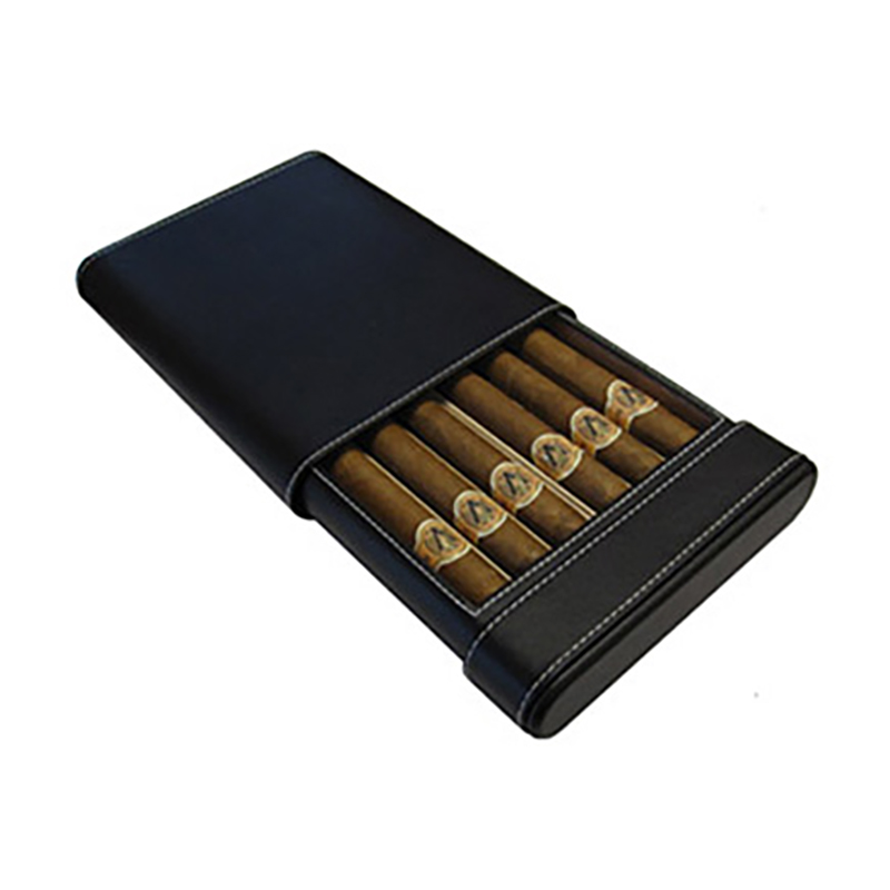 Leather Travel Sliding Cigar Case