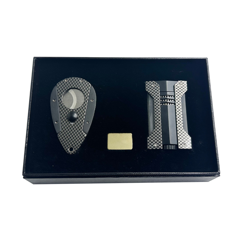 Single Torch Jet Flame Gas Cigar Lighter Pocket Metal Cigar Cutter Sharp Stainless Steel for Cigar Cutter Set