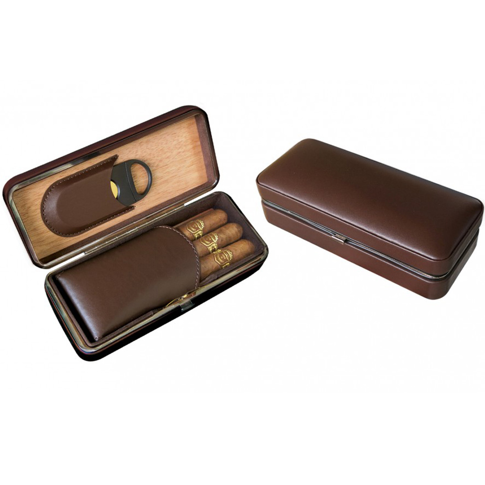 Leather Travel Cigar Case