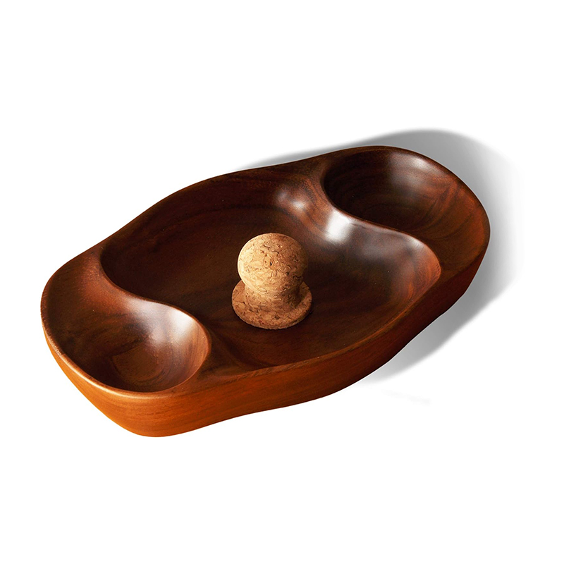 Double Wooden Pipe Rest & Ashtray