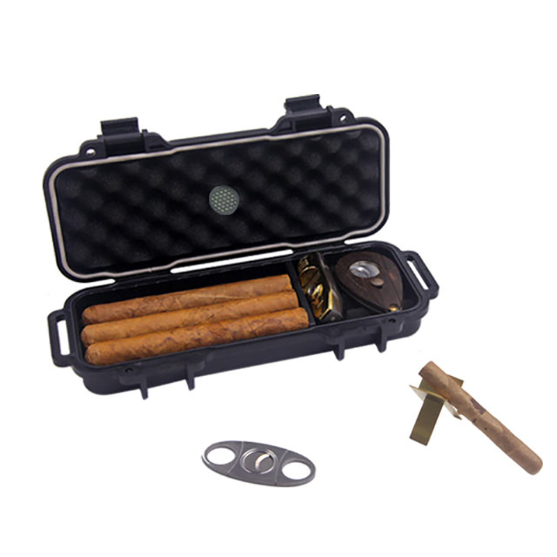 Travel Cigar Humidor with Cigar Accessories Storage Box