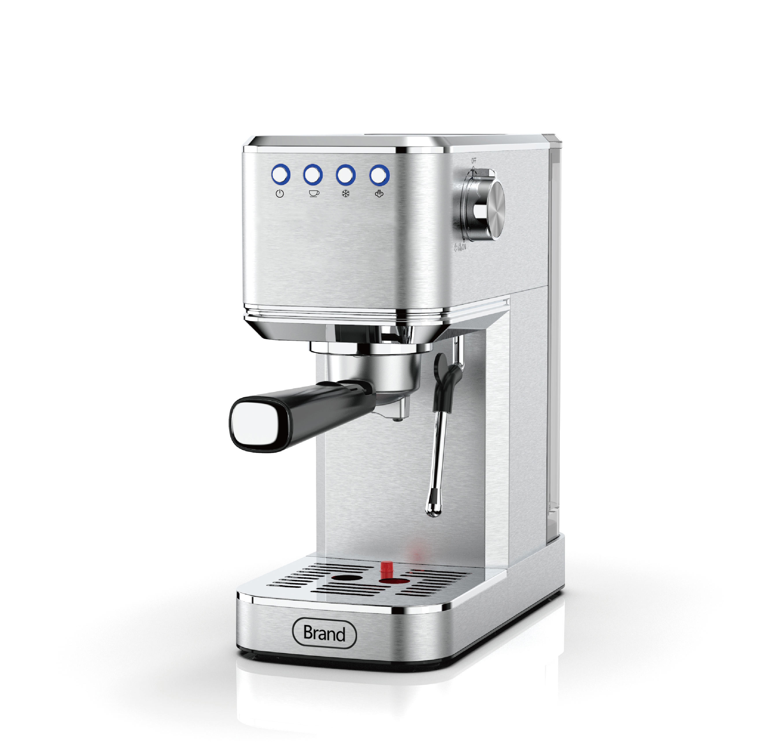 BSCI Factory Home Use Electric Semi-automatic Espresso Coffee Machine Maker with Milk Frother