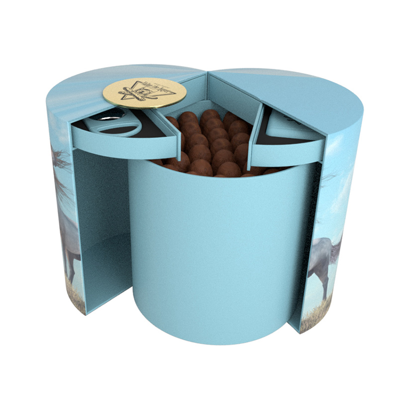 Year of the Horse Limited Edition Paper Cigar Jar Humidor Airtight Tobacco Storage Container Desktop Box for 25 cigar