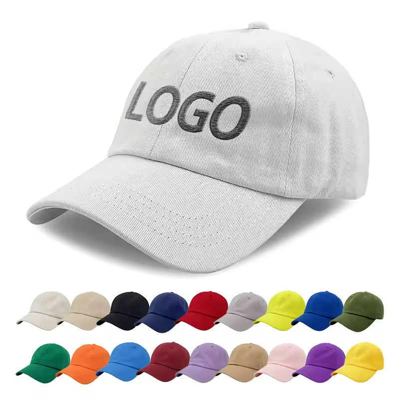 Custom Embroidery Logo Soft Top Sports Caps  Unstructured Cotton Solid Plain Golf Hat Baseball Cap for Man