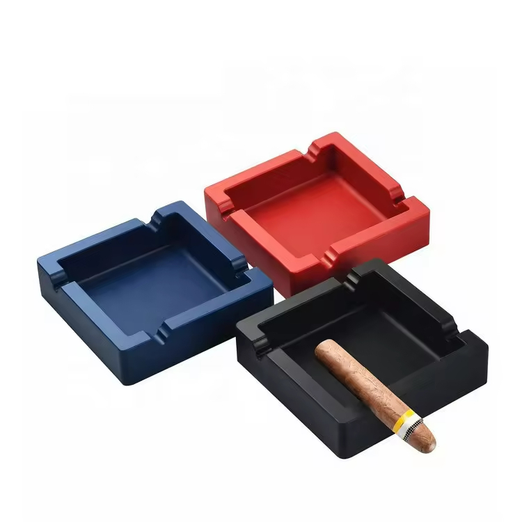 Unbreakable Large Size Square Silicone Ashtray Cigars Ashtray