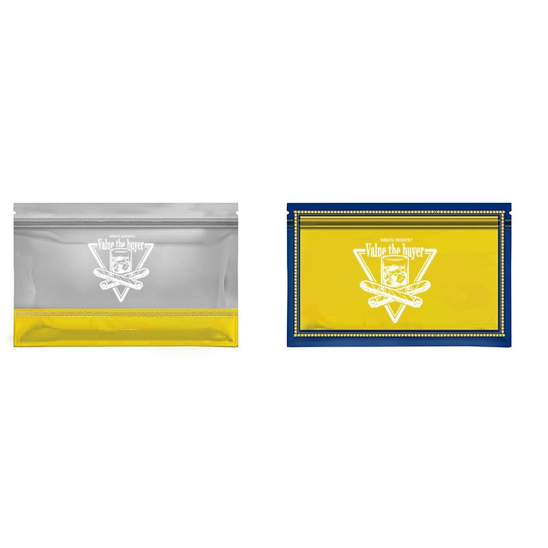 Humidifier Plastic Foil Wraps Humidor Pouch Packaging Zipper Bags for Cigar With 5 Pieces Package Humidity Cigar Bag