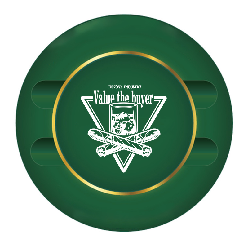 Luxury Green Ceramic Cigar Ashtray for 4 cigars