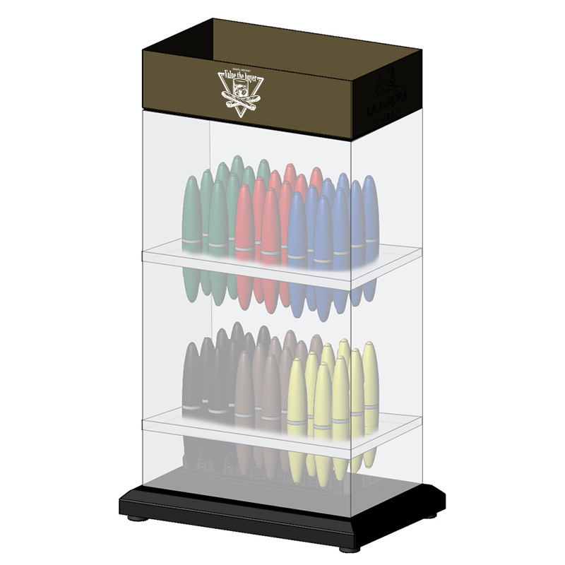 2-layer Acrylic Cigar Display Humidor Cabinet for cigar tube