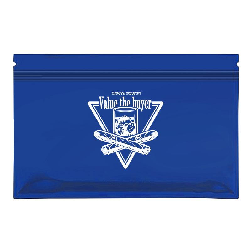 Custom Printed Resealable Ziplock Moisture Humidor Cigar Packaging Bag With Humidity Layer