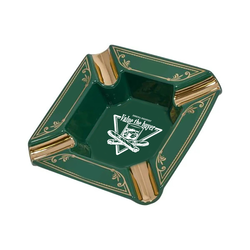 Ceramic Cigar Ashtray for 4 cigars