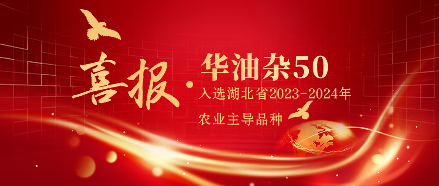 华油杂50入选湖北省2023-2024年农业主导品种