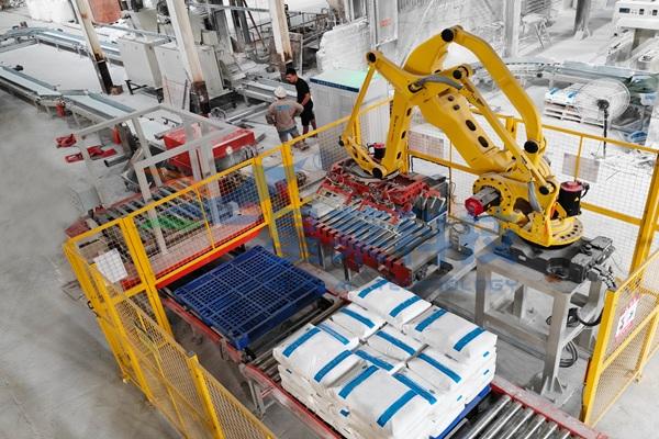 越南|碳酸鈣改性粉自動(dòng)包裝碼垛生產(chǎn)線