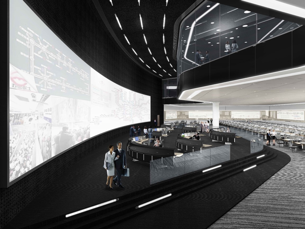 上海市轨道交通网络运营指挥调度大厅