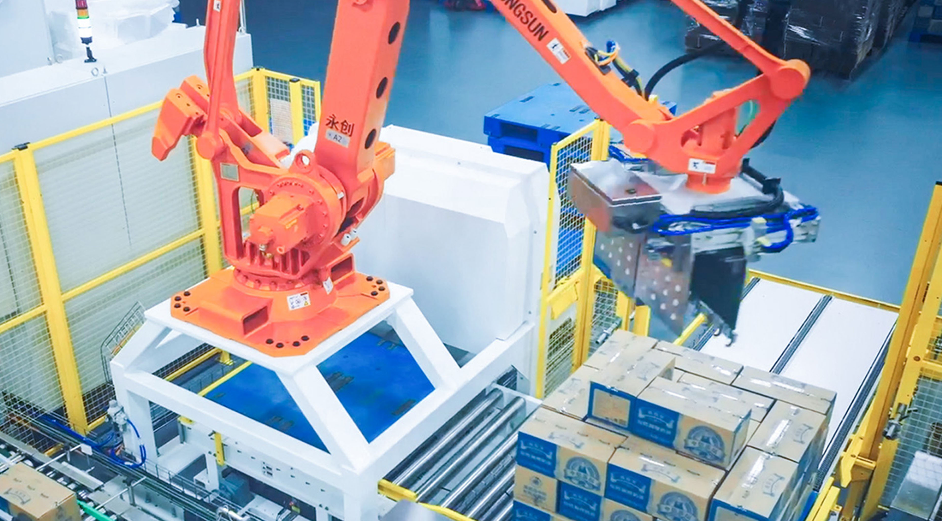 先进技术
全自动机器人快速分拣、码垛
高智能、高效率