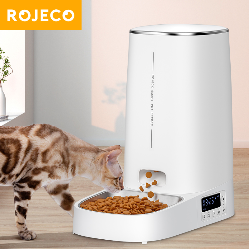 ROJECO 4L Button Smart Pet Feeder