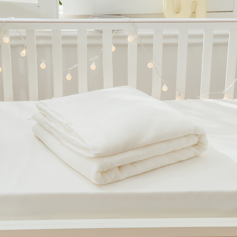 真絲款嬰童被-珍珠白