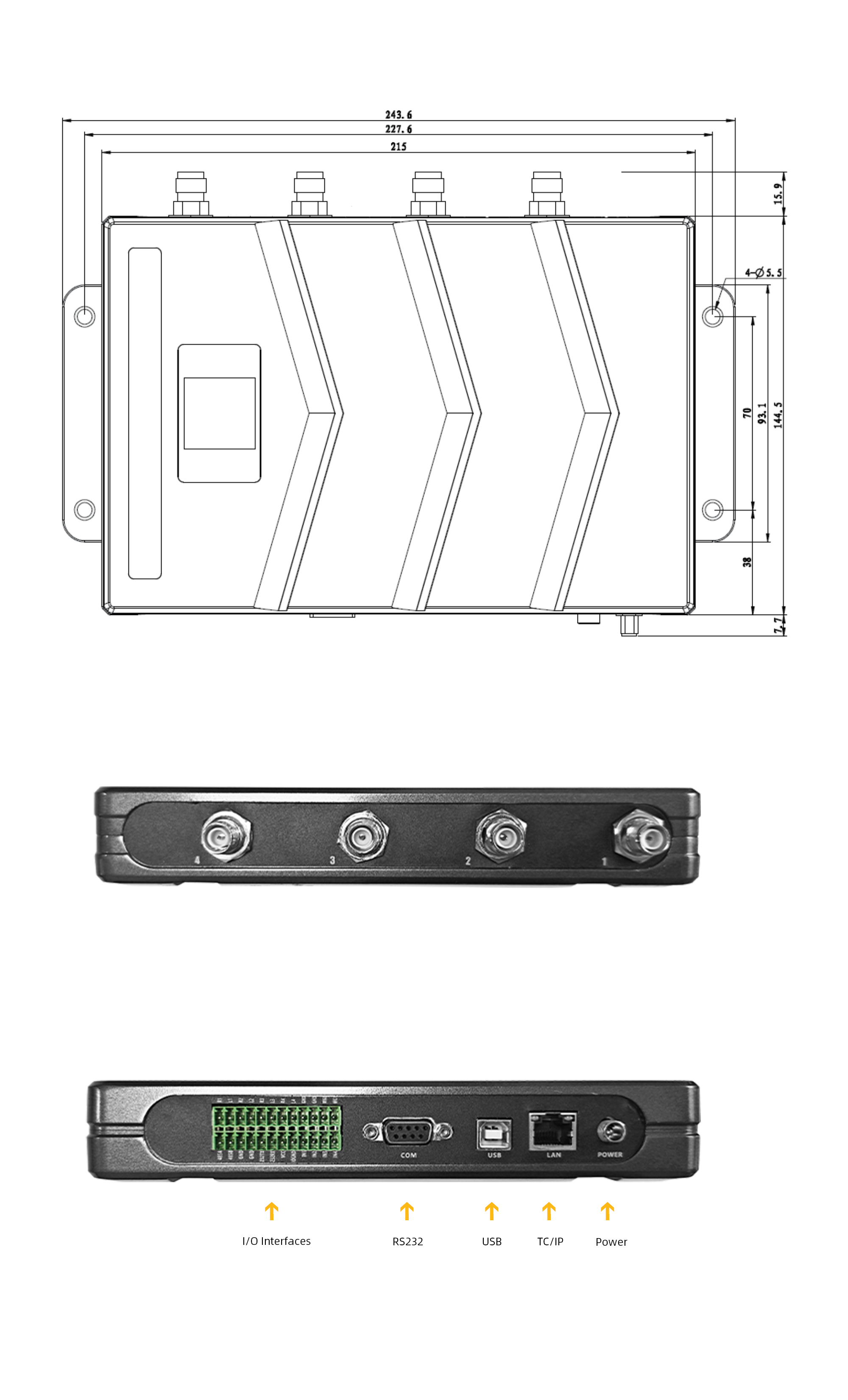 固定式四通道RFID智能读写器 G810