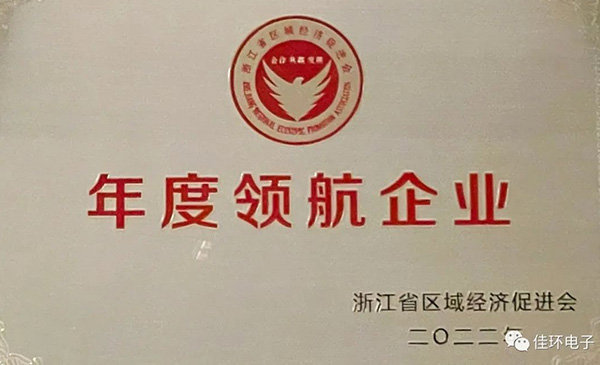 浙江佳環(huán)--“2022年度領(lǐng)航企業(yè)”