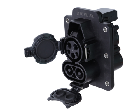 WOER AC/DC integrated EV car socket SAE J1772 Connector Female Socket EV charger socket IP55 UL94V-0