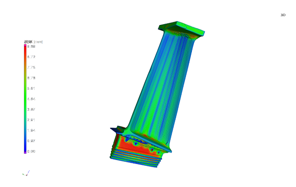 3D wall thickness analysis