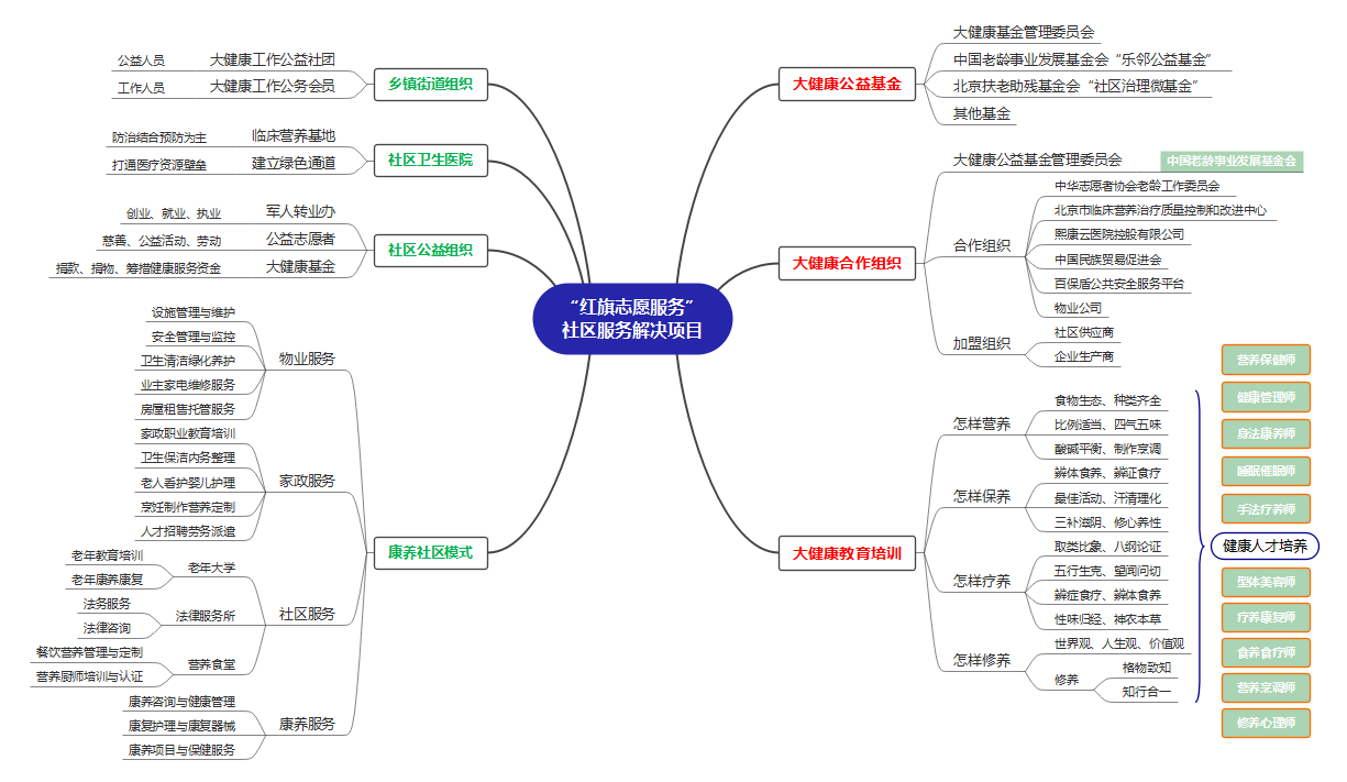 大健康公益项目体系