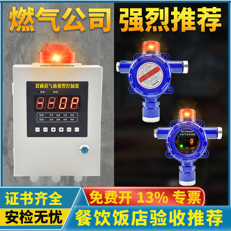 工业防爆可燃气体探测报警器浓度检测仪油漆燃气液化气烤漆房商用