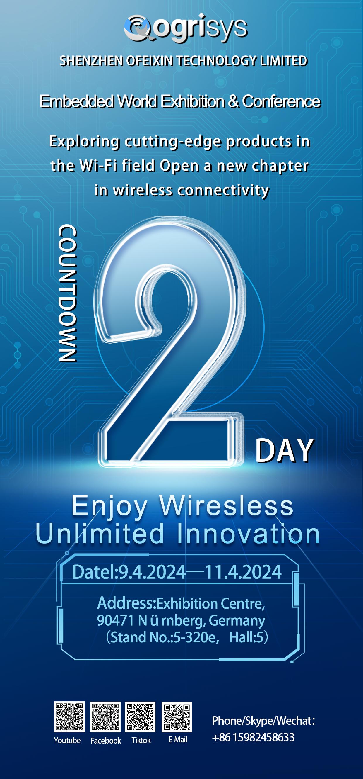 2024 Embedded World Exhibition countdown to 2 days!