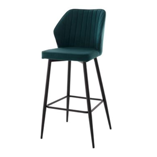 Velvet Leather High Chairs Bar Stools for Kitchen Restaurant BS-294