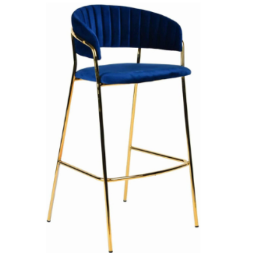 Modern Design Bar Furniture Metal Steel armrenst fabric velvet design Bar Chair BS-413