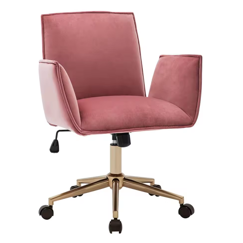 Home Office Desk Chairs Velvet Home Office Chair Computer Desk Chair Pink OC-H050